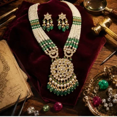 Jadau Polki Pendant Set